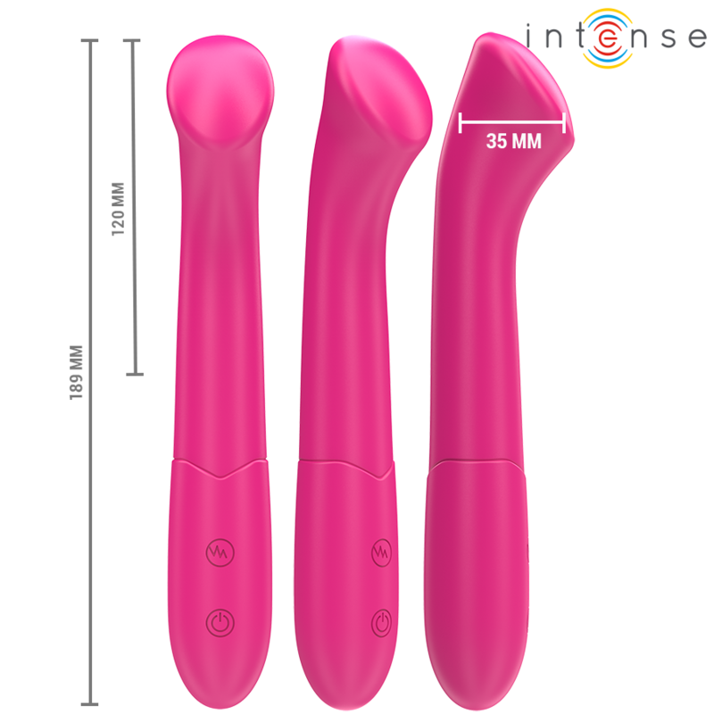 INTENSE - PATY VIBRADOR 19 CM FLEXÍVEL 10 VIBRAÇÕES MODELO 2 Rosa