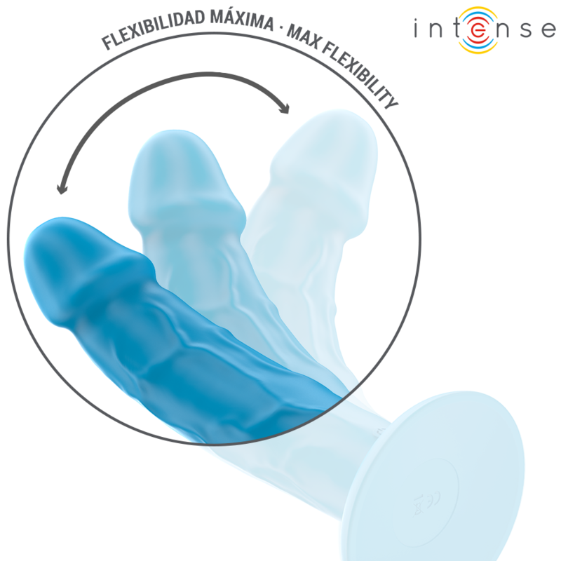 INTENSE - VIBRADOR REALÍSTICO PHOEBE 10 VIBRAÇÕES CONTROLE REMOTO Azul