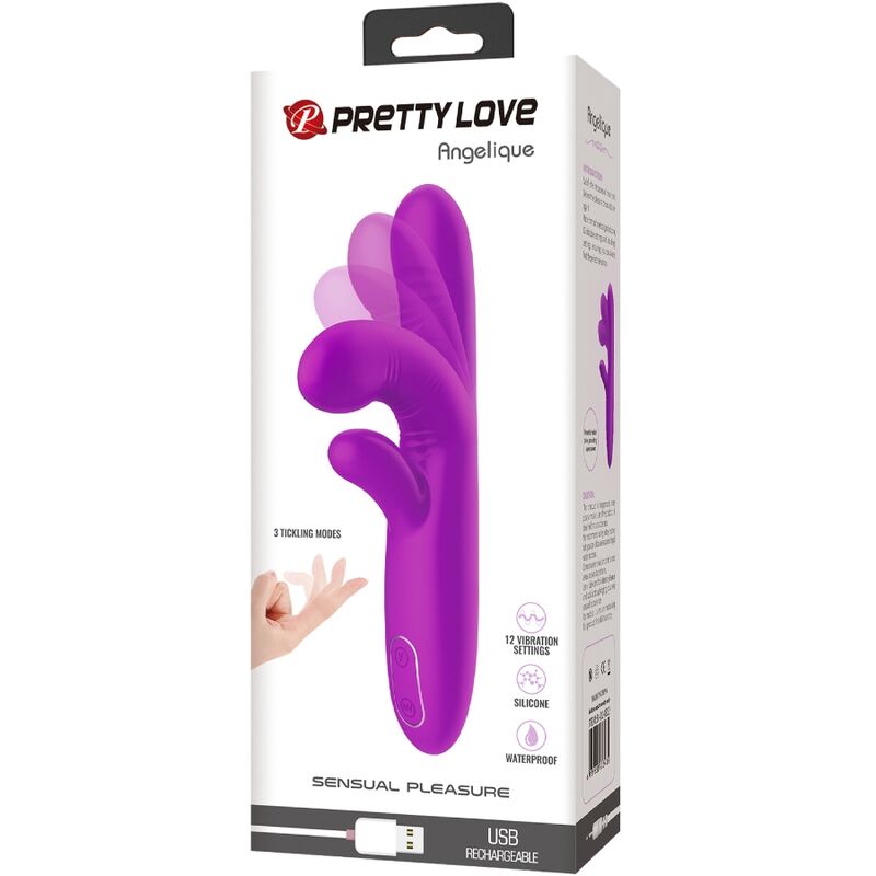 PRETTY LOVE - ANGELIQUE MULTIFUNÇÕES VIBRADOR + ESTIMULADOR DE CLITÓRIS ROXO