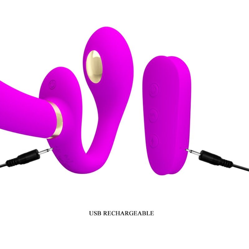 PRETTY LOVE - THUNDERBIRD VIBRADOR DUPLO COM CONTROLE REMOTO ROXO