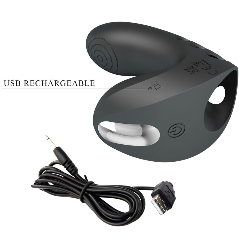 PRETTY LOVE - VIBRADOR DE DEDO CAMELIA 7 VIBRAÇÕES PRETO