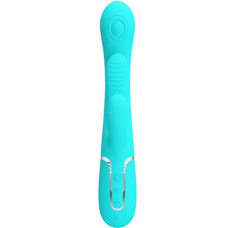 PRETTY LOVE - SHANIA TRIPLE RABBIT MULTIFUNCIONAL VIBRADOR 3 EM 1 Azul
