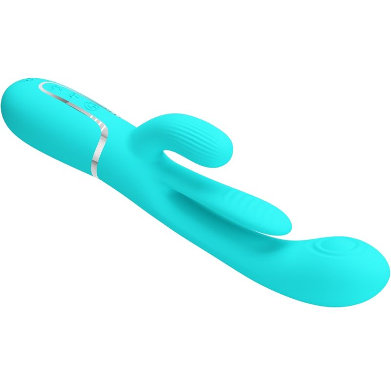 PRETTY LOVE - SHANIA TRIPLE RABBIT MULTIFUNCIONAL VIBRADOR 3 EM 1 Azul