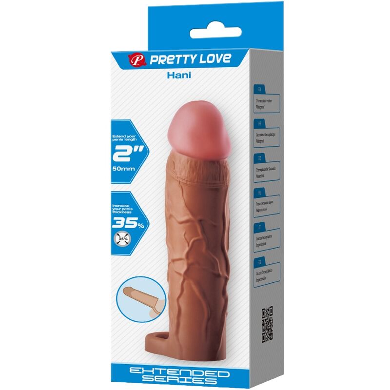 PRETTY LOVE - MANGA HANI PENIS COM EXTENSÃO DE 5 CM MULATO