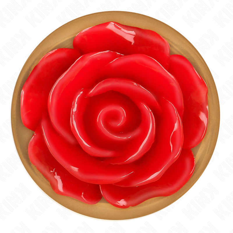 KINK - PLUG ANAL DE OURO Rosa COM Rosa VERMELHA M