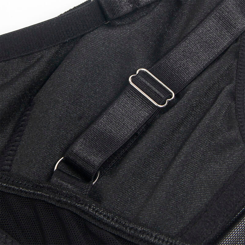 SUBBLIME - 955243 SUTIÃ BONDAGE PRETO COM CONJUNTO DE LIGA L/XL