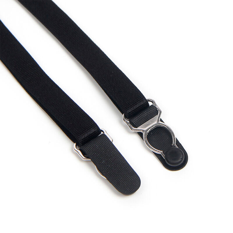 SUBBLIME - 955502 BODY DE RENDA COM LAÇOS E LIGAS PRETO L/XL