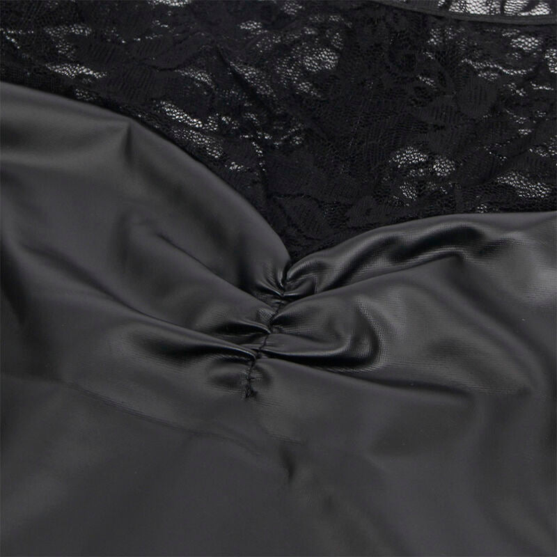 SUBBLIME - 955595 VESTIDO MANGA COMPRIDA COM RENDA PRETA S/M