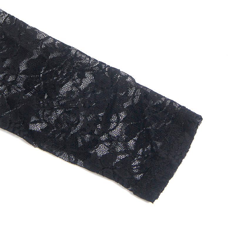 SUBBLIME - 955601 VESTIDO MANGA COMPRIDA COM RENDA PRETA L/XL