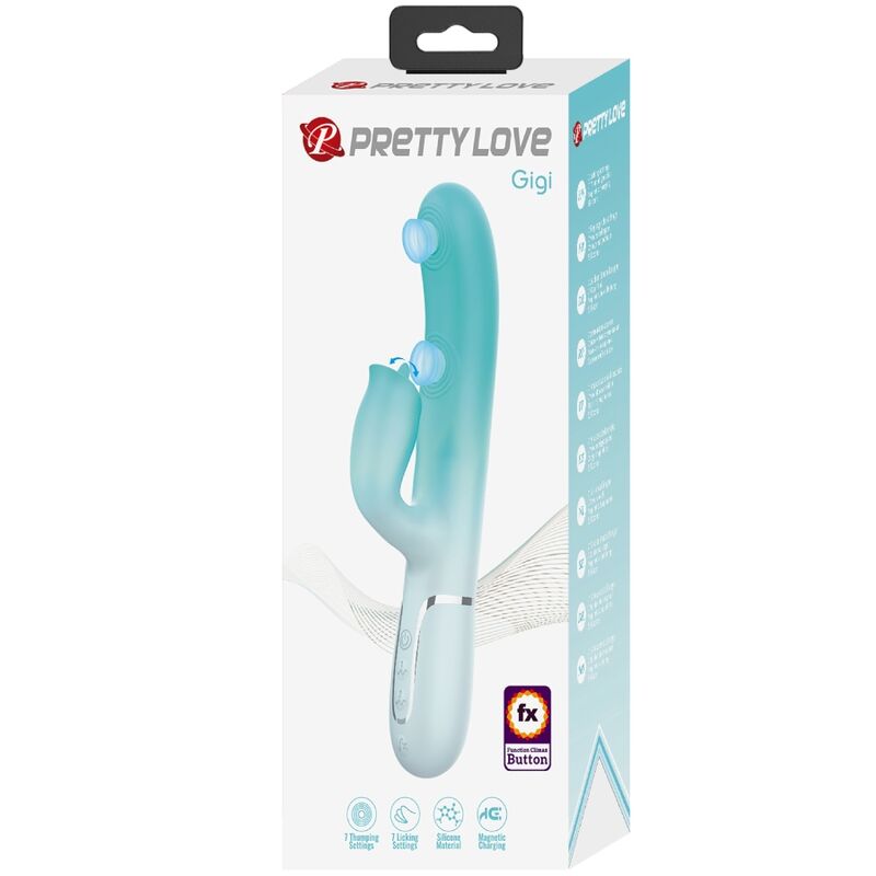 PRETTY LOVE - GIGI MULTIFUNCIONAL COELHO VIBRADOR AQUA Verde
