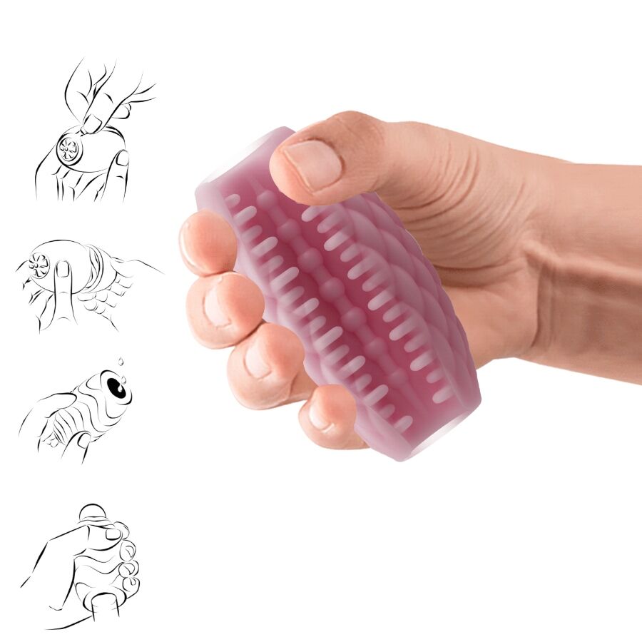 PRETTY LOVE - MASTURBADOR MASCULINO SILICONE ATHENA EROS Rosa
