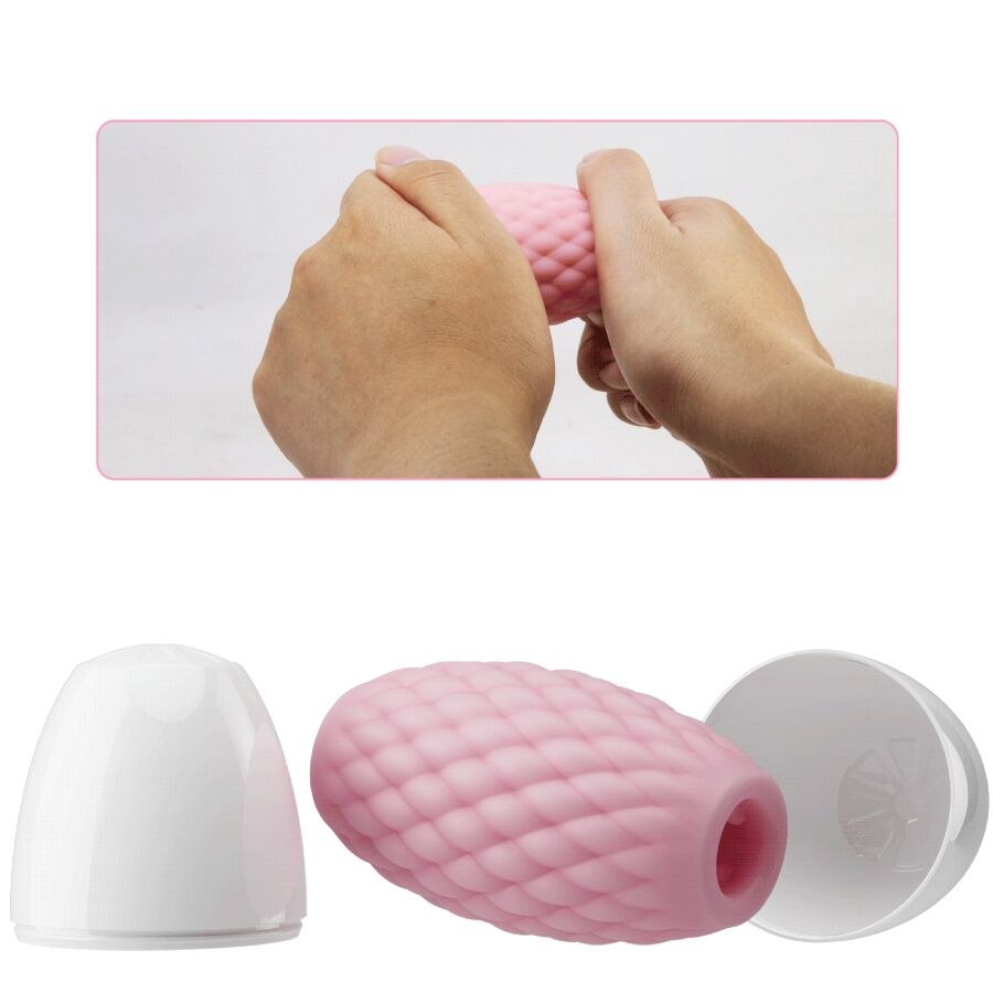 PRETTY LOVE - MASTURBADOR MASCULINO SILICONE ATHENA EROS Rosa