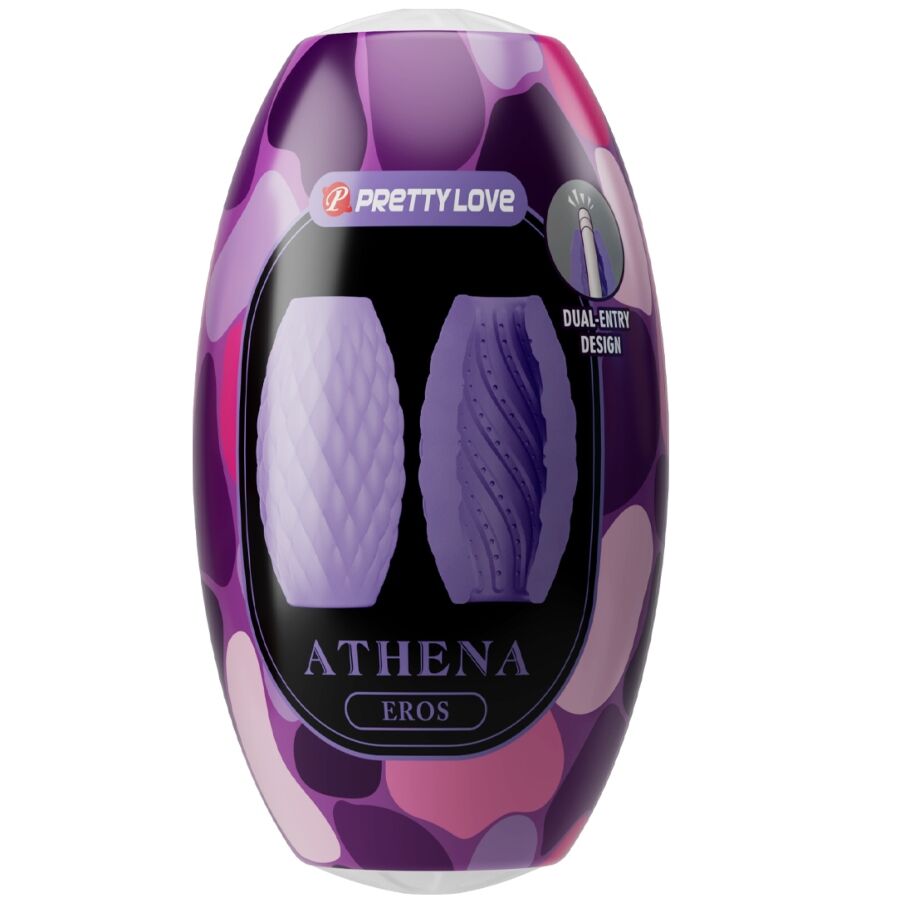 PRETTY LOVE - MASTURBADOR MASCULINO SILICONE ATHENA EROS ROXO