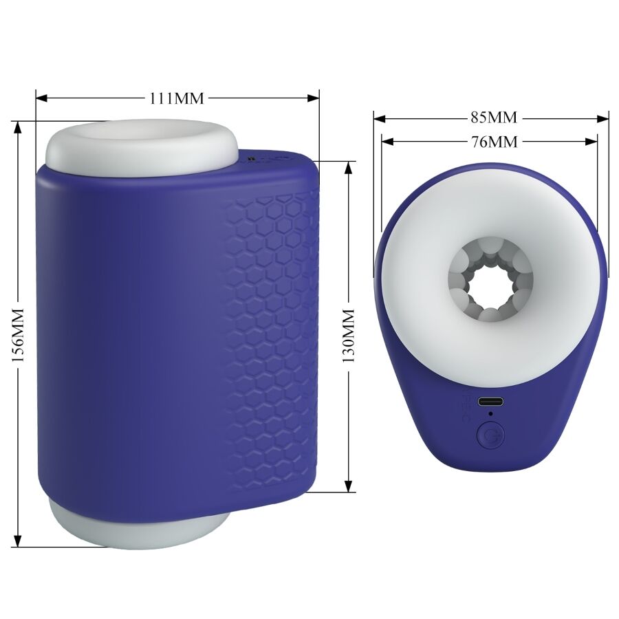 PRETTY LOVE - DJ LADY MASTURBADOR MASCULINO COM VIBRAÇÃO 5 AJUSTES ROXO