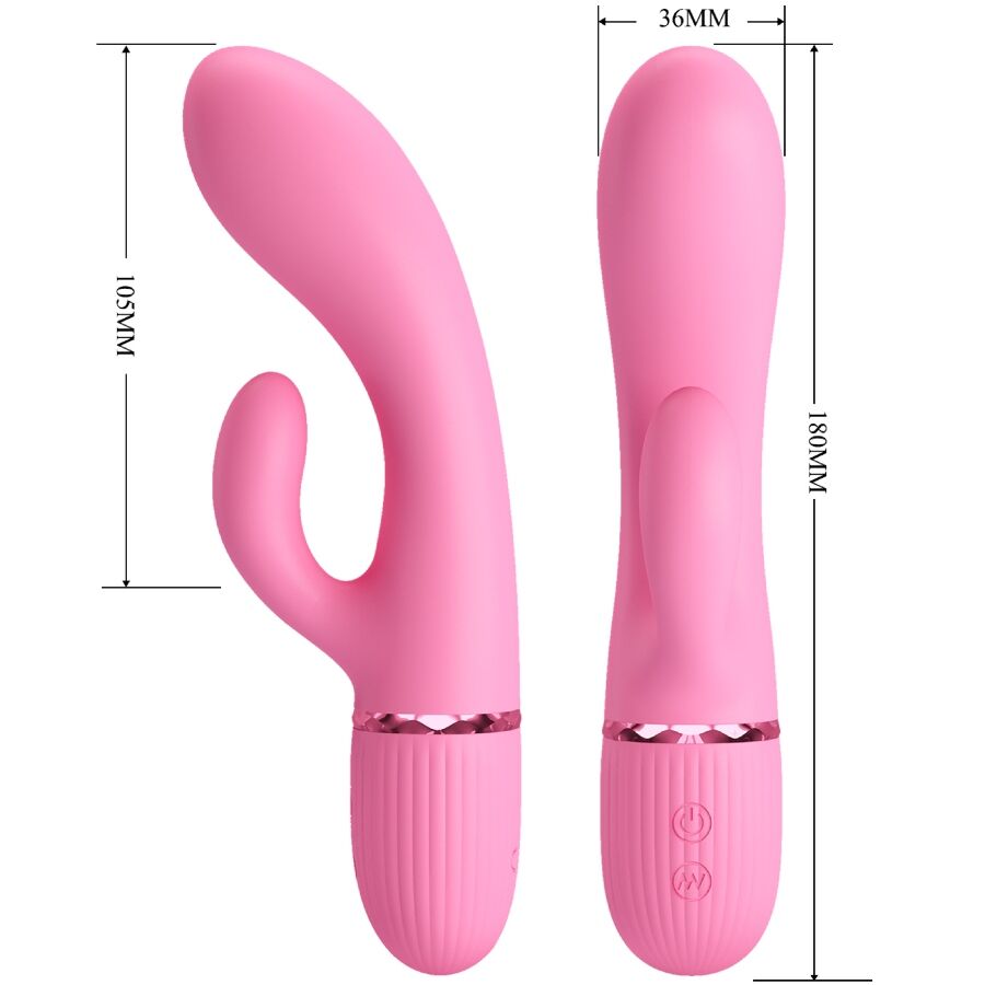 PRETTY LOVE - MARSKI RABBIT VIBRADOR E PONTO G Rosa