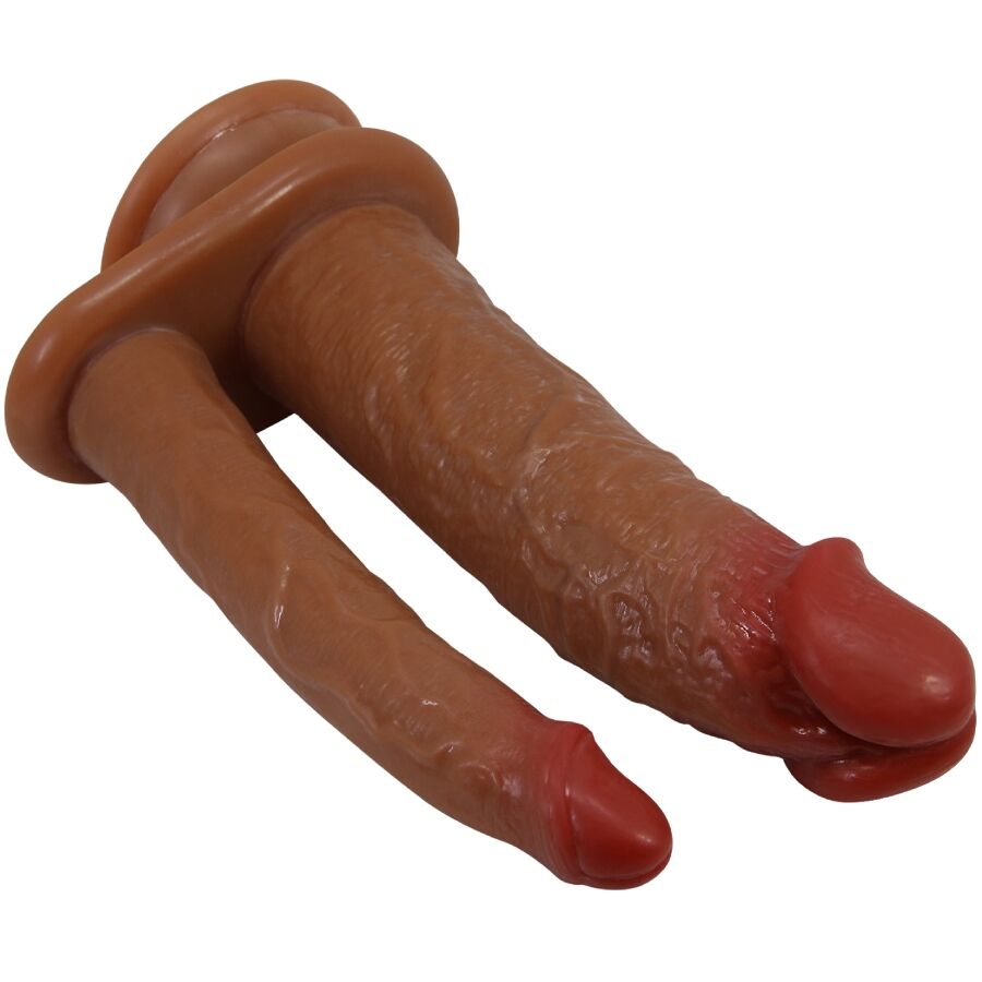 PRETTY LOVE - GORAN DILDO DUPLO REALISTA Claro MULATO