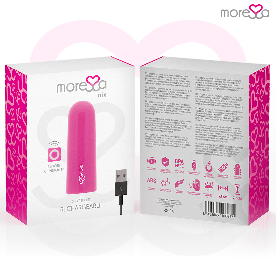 MORESSA - NIX VIBRADOR CONTROLE REMOTO ROSA
