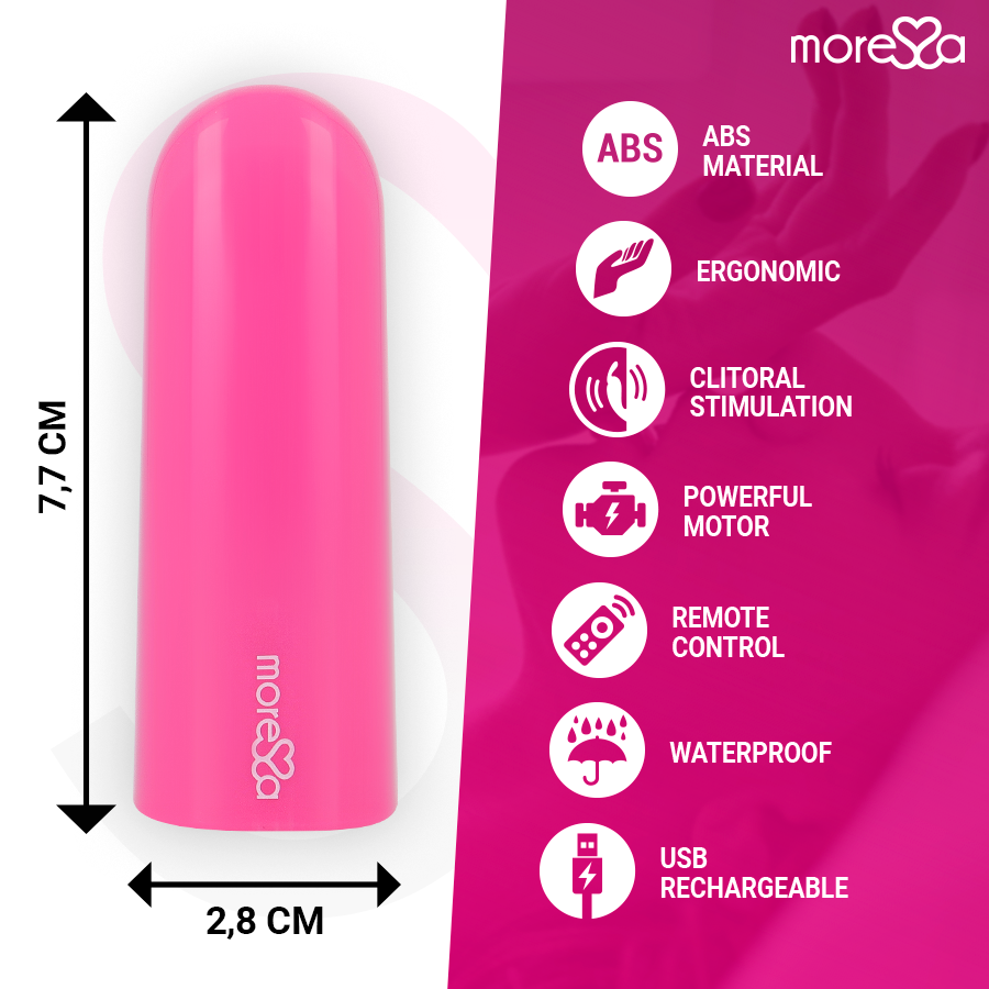 MORESSA - NIX VIBRADOR CONTROLE REMOTO ROSA