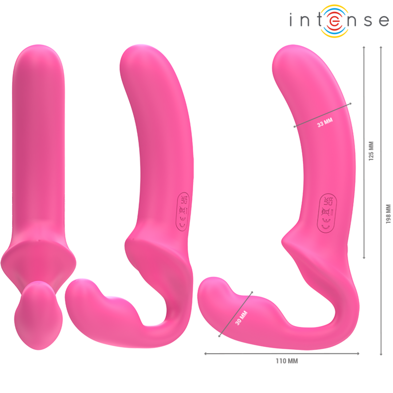 INTENSE - AMY VIBRADOR DUPLO 20 CM Rosa CONTROLE REMOTO