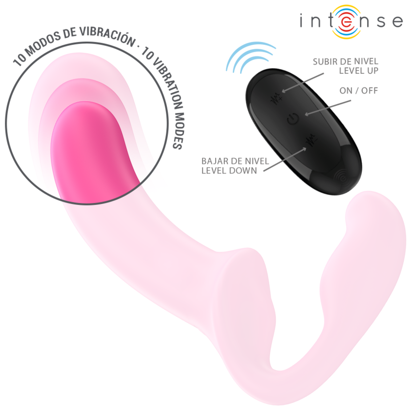 INTENSE - AMY VIBRADOR DUPLO 20 CM Rosa CONTROLE REMOTO
