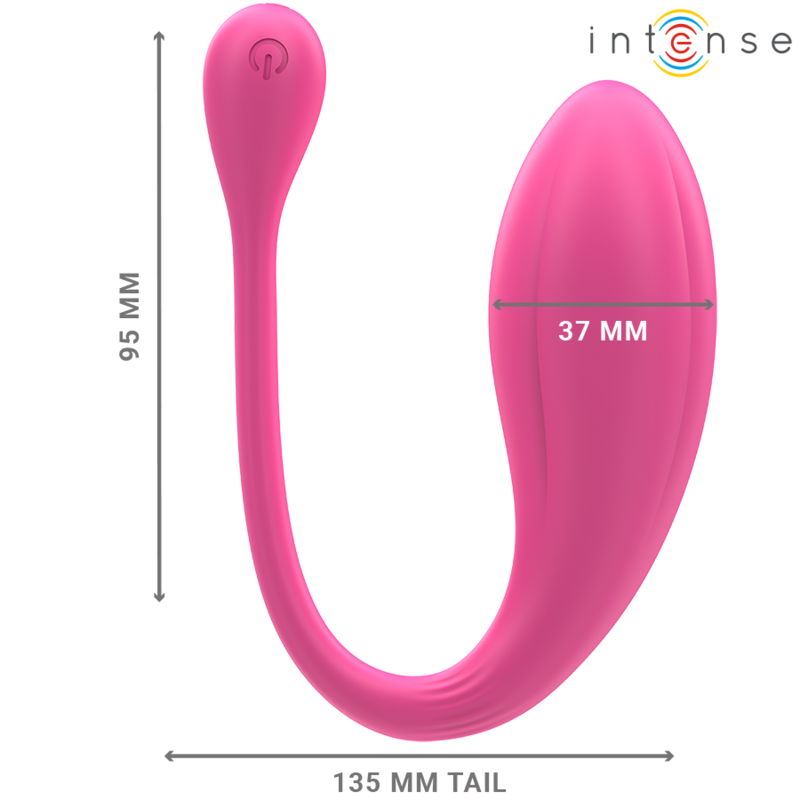 INTENSE - VIBRADOR JANICE U DUPLA ESTIMULAÇÃO 10 VIBRAÇÕES Rosa CONTROLE REMOTO