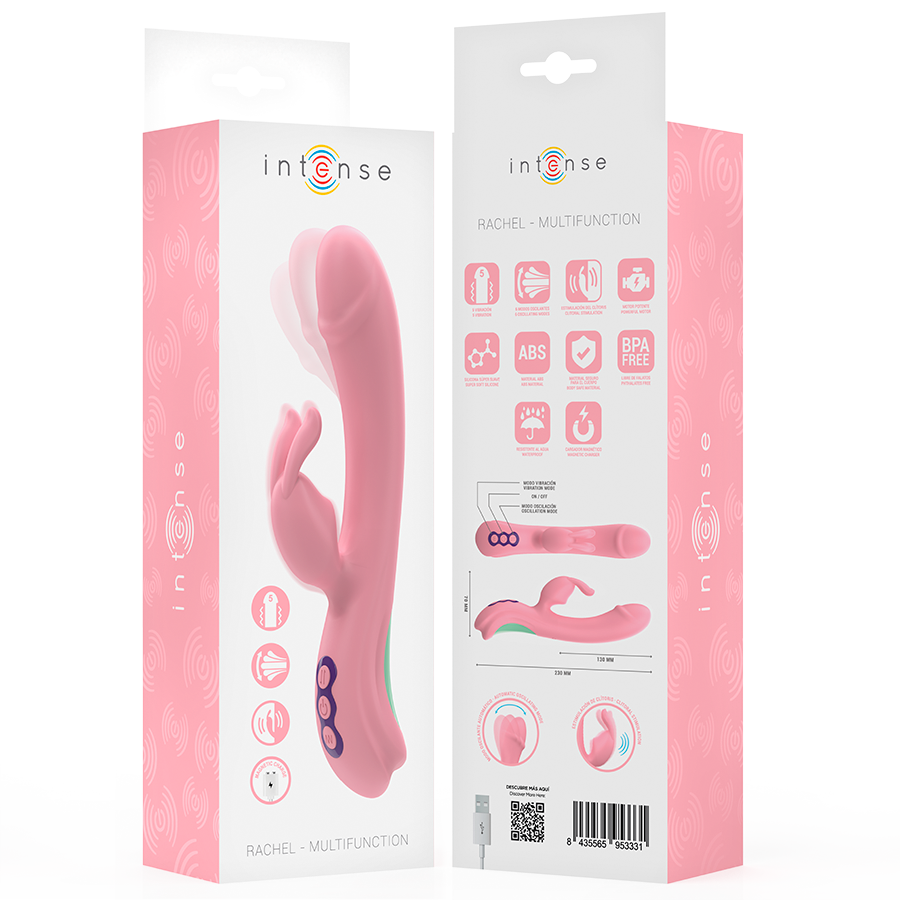 INTENSE - VIBRADOR RACHEL RABBIT 5 VIBRAÇÕES Rosa