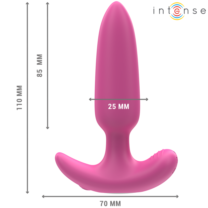 INTENSE - ROSS ANAL PLUG 10 VIBRAÇÕES Rosa CONTROLE REMOTO