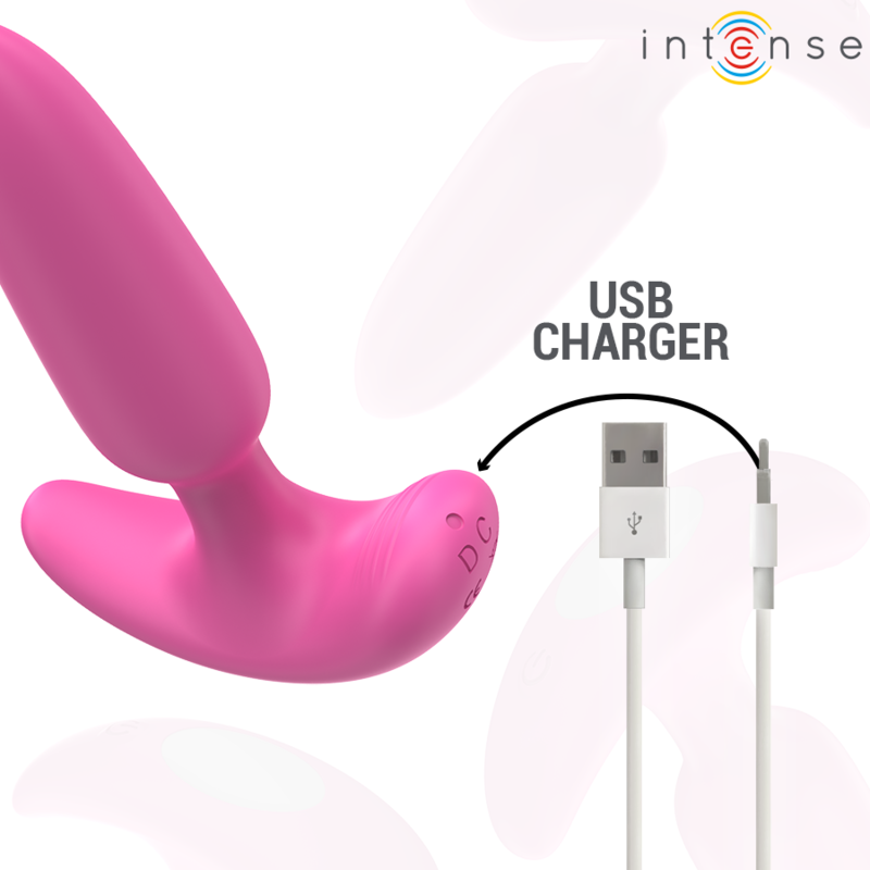 INTENSE - ROSS ANAL PLUG 10 VIBRAÇÕES Rosa CONTROLE REMOTO