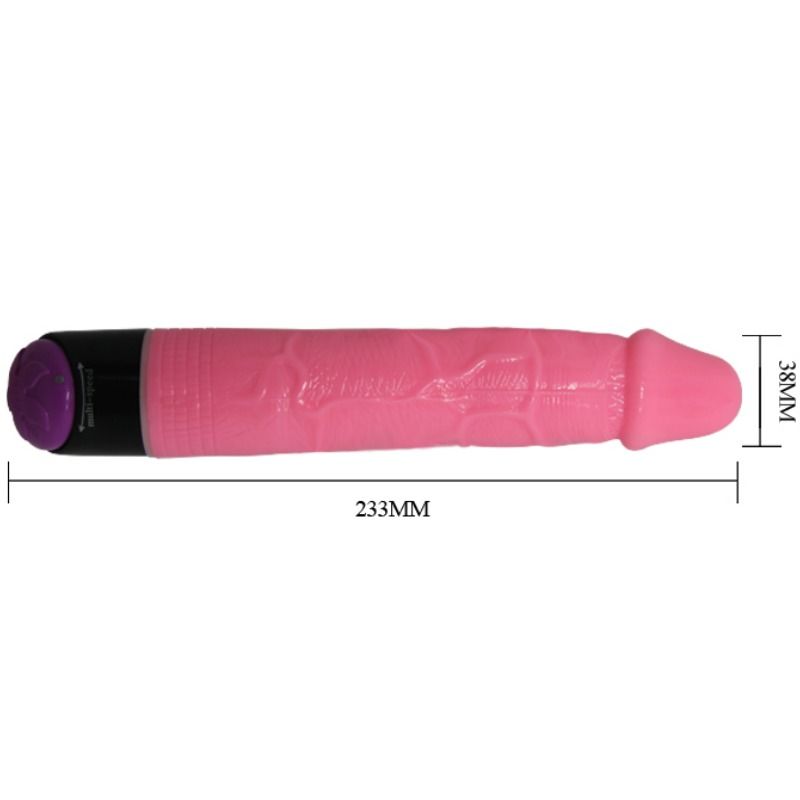 BAILE - VIBRADOR SEXO REALISTA COLORIDO ROSA 23 CM
