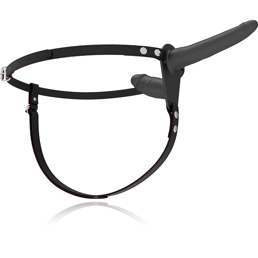 FETISH SUBMISSIVE HARNESS - DUPLA PENETRAO PRETO