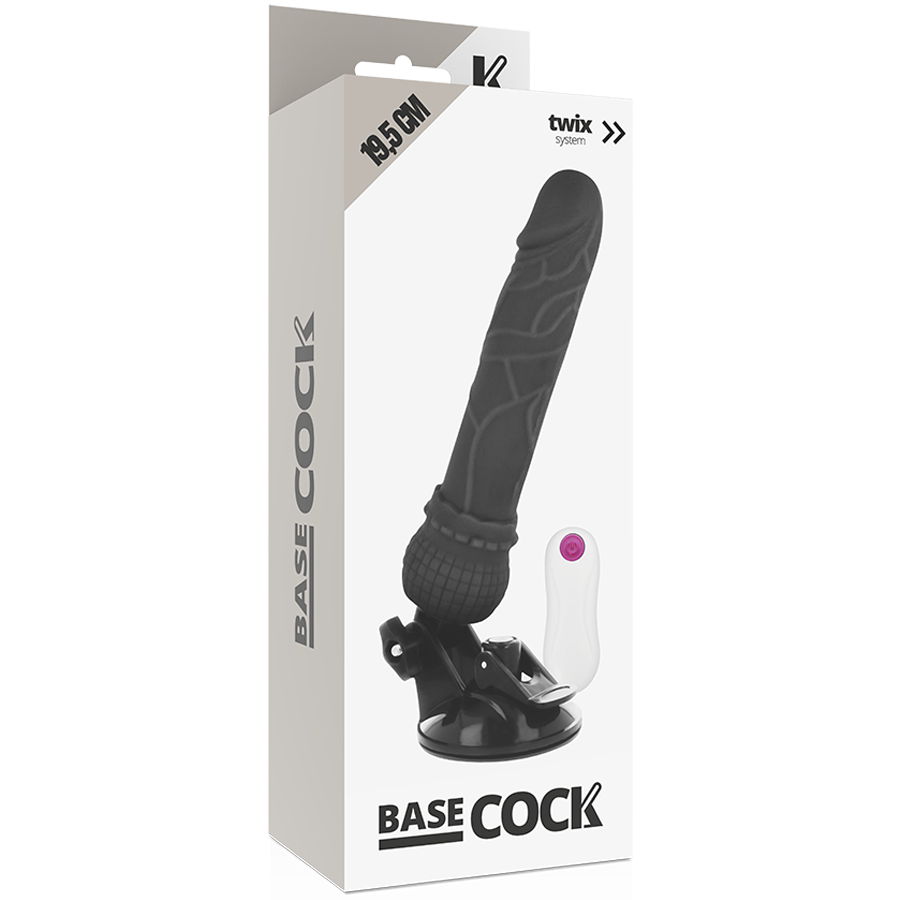 BASECOCK - VIBRADOR DE CONTROLE REMOTO Claro REALISTA 19.5 CM -O- 4 CM