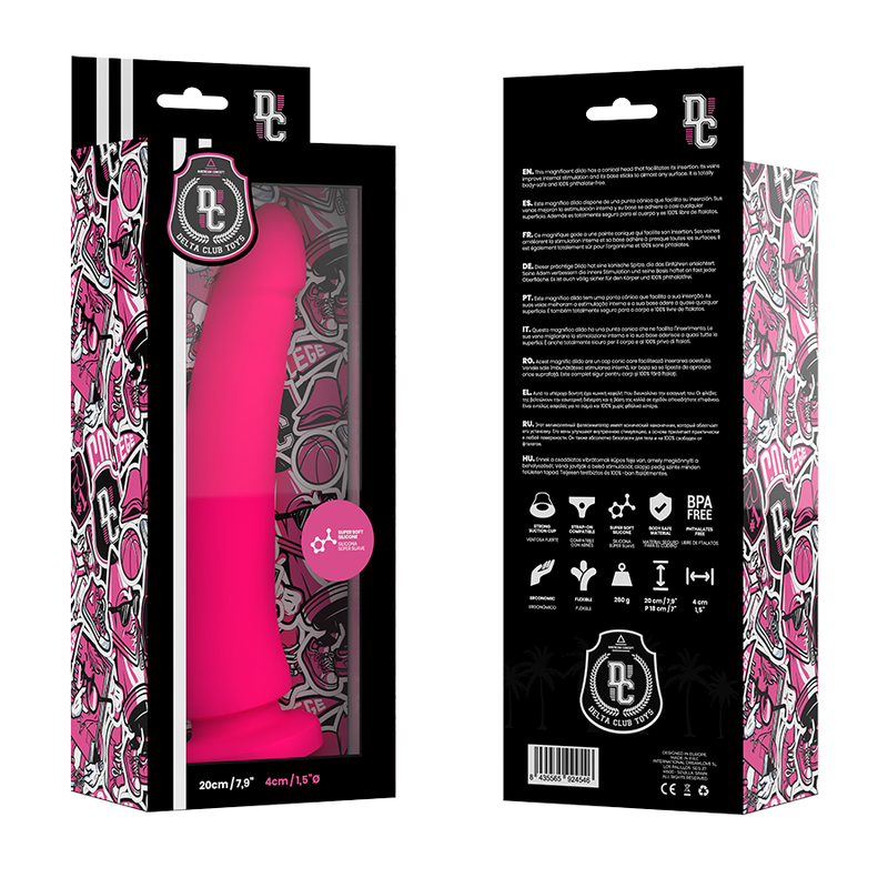 DELTA CLUB -TOYS DILDO MÉDICO Rosa SILICONE 20 CM -O- 4 CM