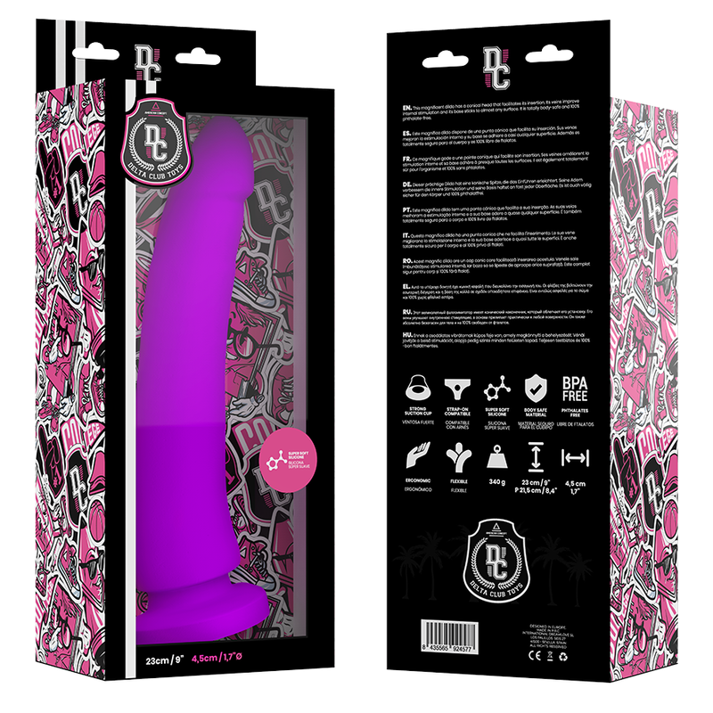 DELTA CLUB - TOYS LilásC DILDO MEDICAL SILICONE 23 CM -O- 4.5 CM